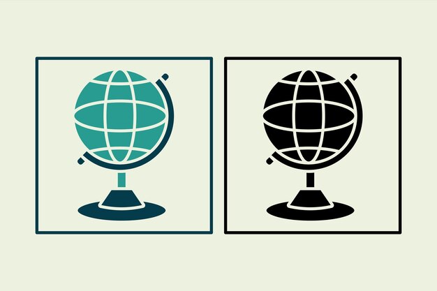 Globe icon icon related to UI elements suitable for web site app user interfaceselement printable etc solid icon style simple vector design editable