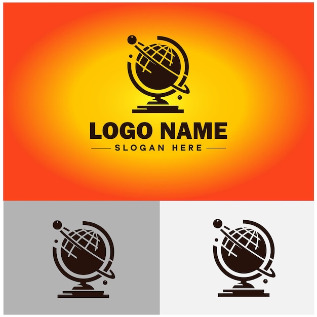 globe icon logo earth planet vector art graphics for business brand icon globe logo template