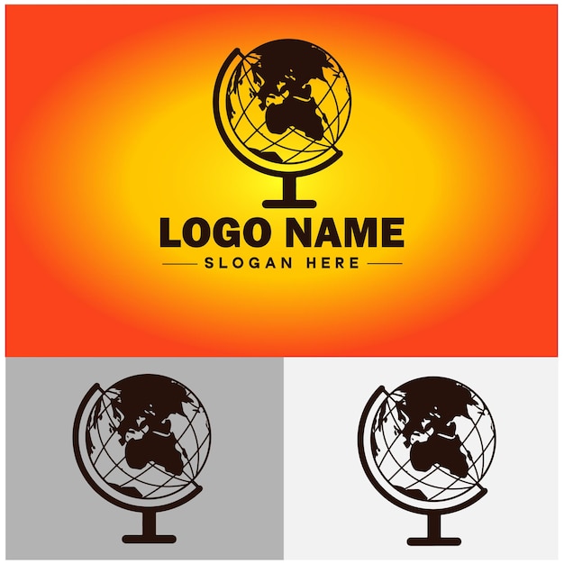 globe icon logo earth planet vector art graphics for business brand icon globe logo template