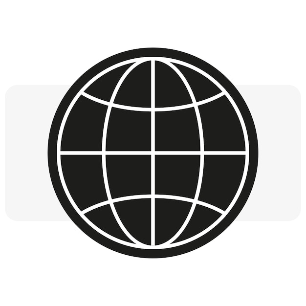 Globe icon for site design. Internet network. Vector illustration.