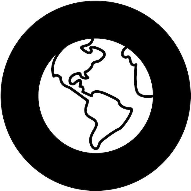 Vettore stile dell'icona del globo