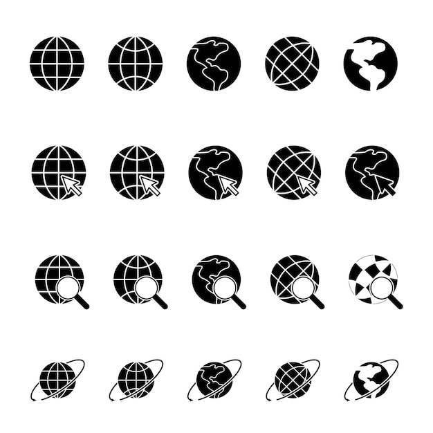 Globe icon template