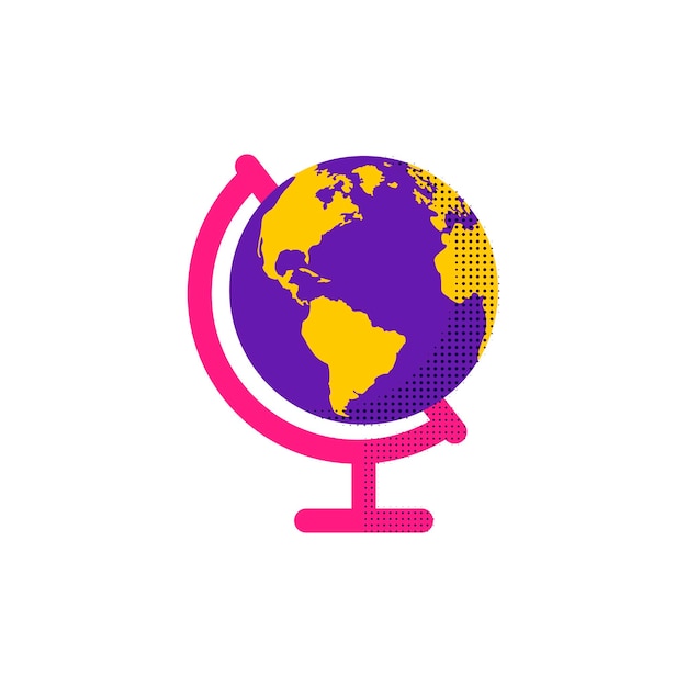 Globe Isolated Flat Web Mobile Icon Vector image