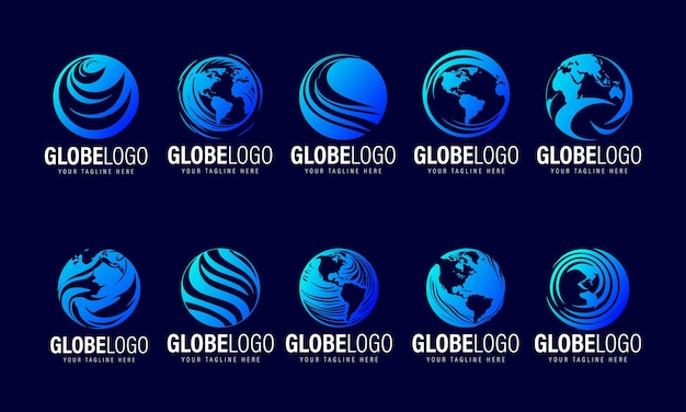 Globe logo design minimal modern globe logo desgin