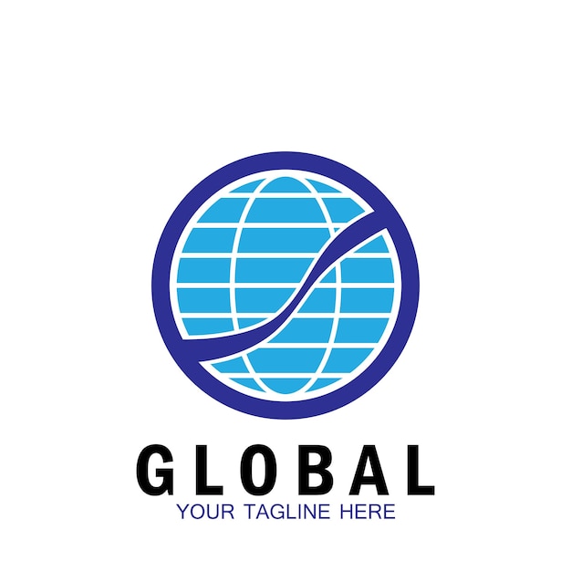 Globe-logo en vectorsjabloon