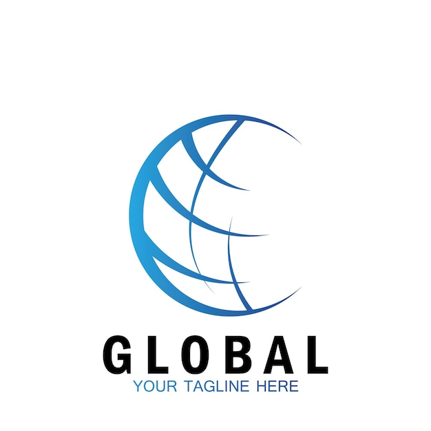 Globe-logo en vectorsjabloon