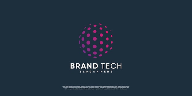 Globe-logo met modern technologieconcept Premium Vector deel 6