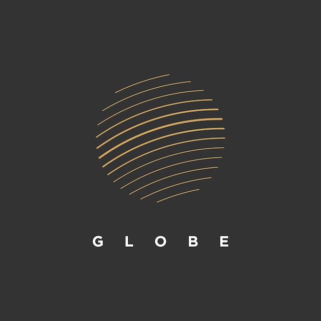 Globe logo vector design element icon with creative style