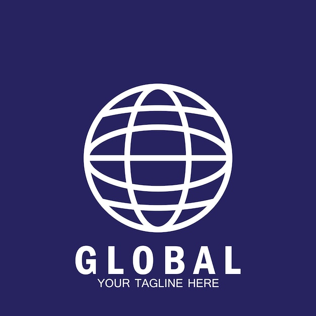 Vector globe logo and vector template