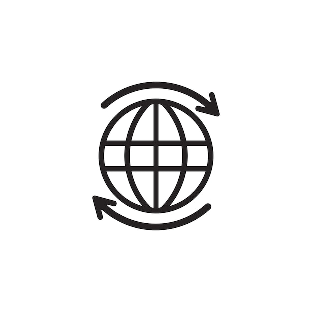 地球の形状ベクトルのロゴ