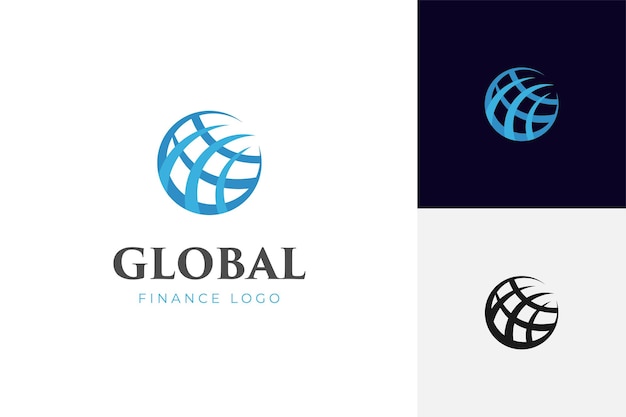 Globe of the world logo icoon ontwerp abstracte stijl voor zaken wereldwijd logo ontwerp