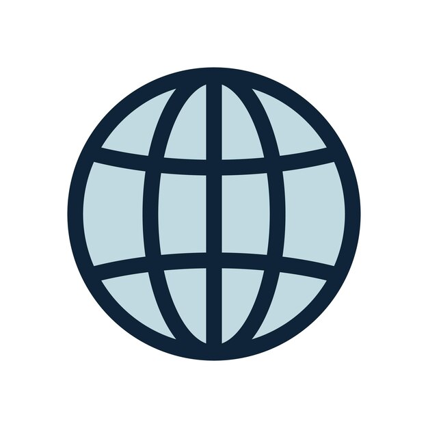 Globe planet icon sign internet global sphere