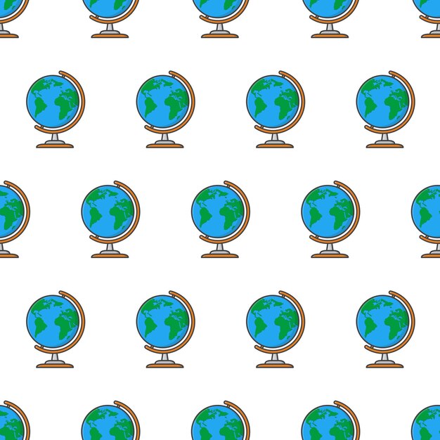 Globe seamless pattern