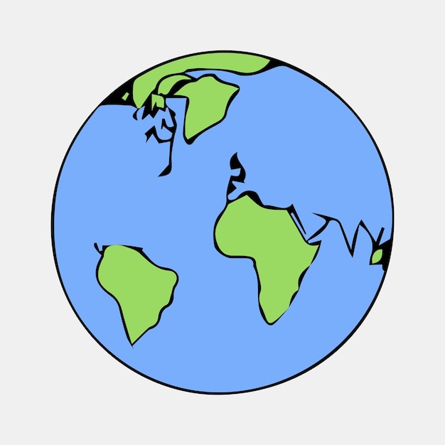 globe vector doodle contour illustratie