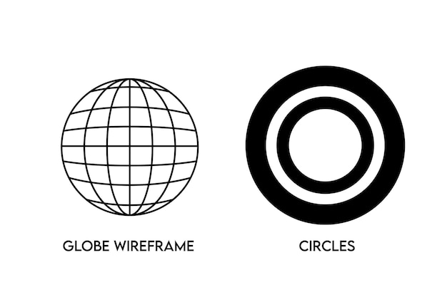 벡터 와이어프레임과 서클