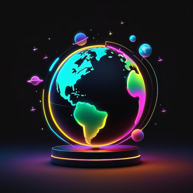 Globe with glowing light vector illustration globe with glowing light vector illustration glo