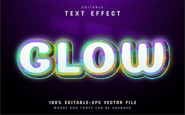 Gloed neon teksteffect