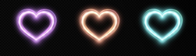 Gloeiend hart voor feestkaartjes, banners, Valentijnsdaggroeten, ontwerpelementen
