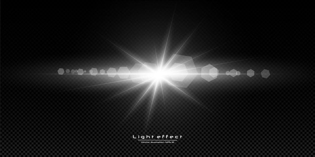 Vector gloeiend licht flare concept