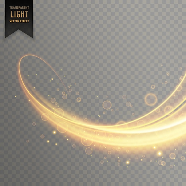 gloeiend transparant lichteffect in gouden kleur