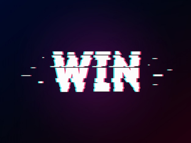 Gloeiend woord win belettering