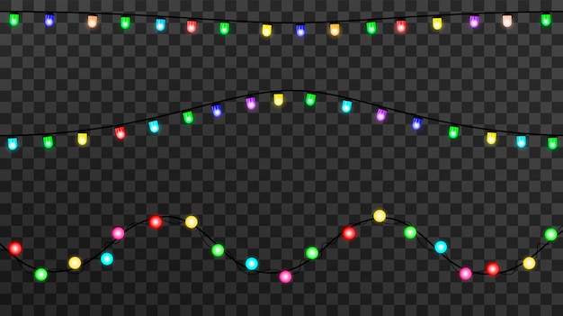Gloeiende lichten voor Kerstmis, Slingersdecoraties