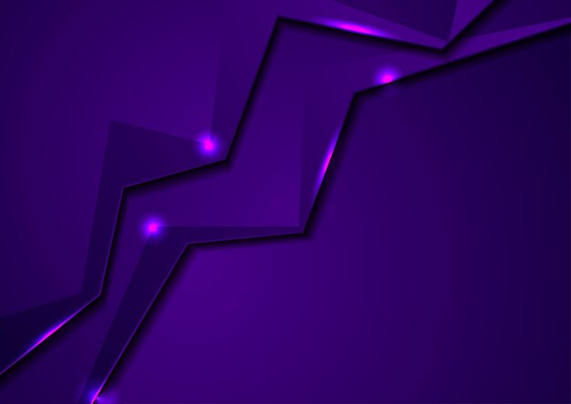 Vector gloeiende neon violet abstracte zakelijke materiële achtergrond vectorillustratie