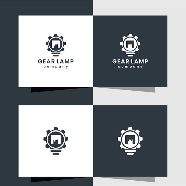 Gloeilamp idee logo vector grafisch ontwerp gecombineerd met versnelling.