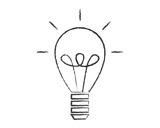Gloeilamp lijn pictogram vector geïsoleerd op witte achtergrond Verlichting Elektrische lamp Elektriciteit shine