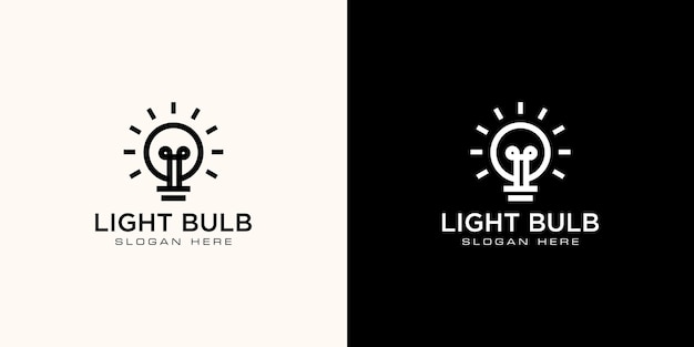 Gloeilamp logo ontwerp vector