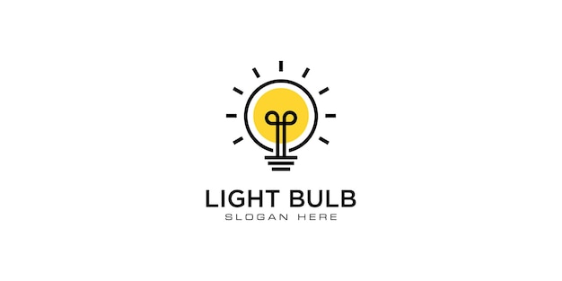 Gloeilamp logo ontwerp vector