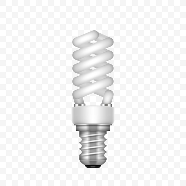 Gloeilamp realistische fluorescentie of CFL-spiraallamp Witte lamp Verlichte lichtapparatuur