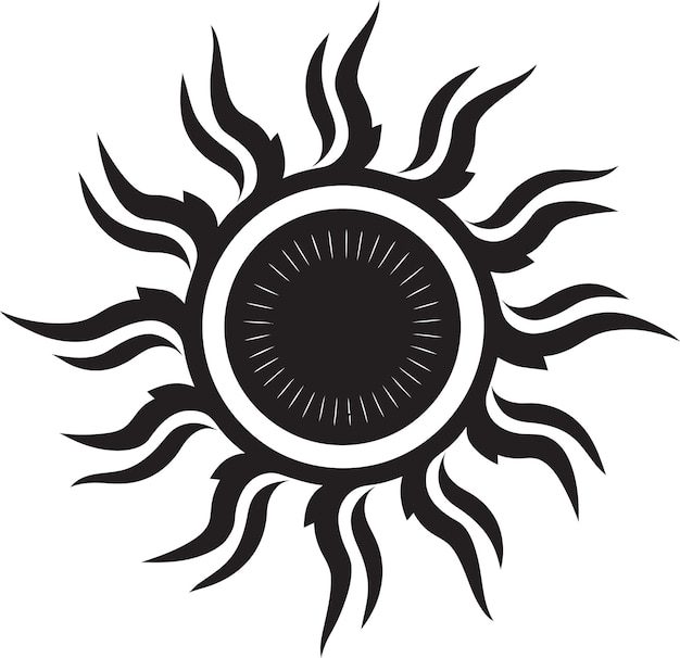 Vector glorious gleam sun insignia vibrant vista sun icon