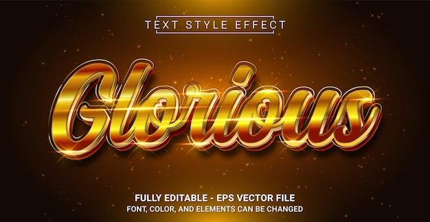 Glorious Text Style Effect Editable Graphic Text Template