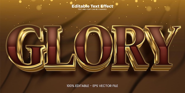 Glory editable text effect in modern trend style