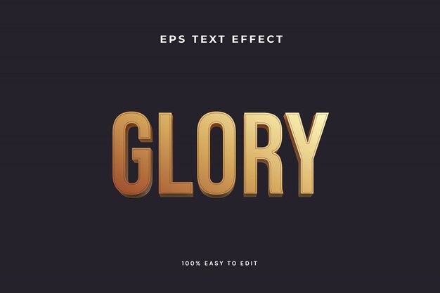 Glory gold  text effect