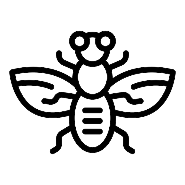 Glossinidae tsetse icon outline vector buzz disease