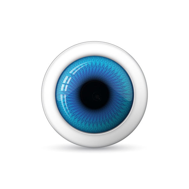 Vector glossy 3d eye.   illustration.