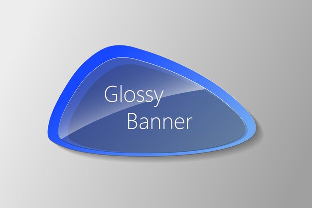 Vector glossy blue banner vector illustration