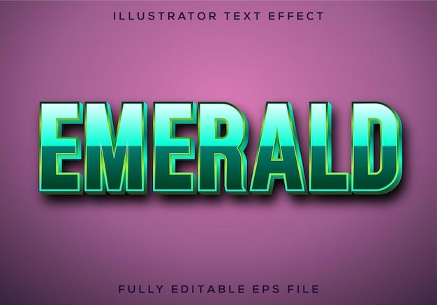 Vector glossy green text effect