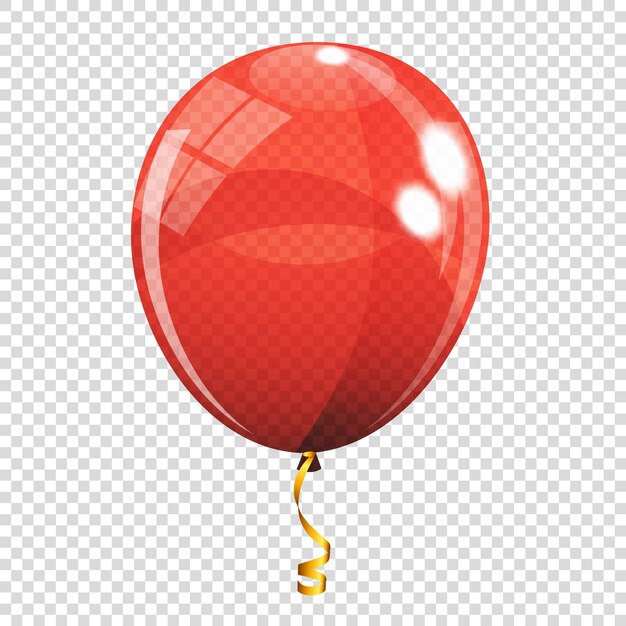 Vector glossy helium balloons isolated