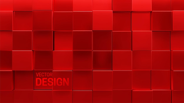 Glossy red  mosaic background