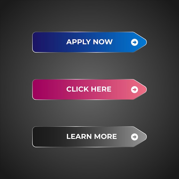 Glossy shiny and colorful button for design