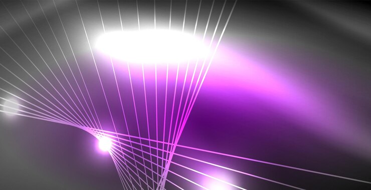 Vector glossy shiny glowing neon waves