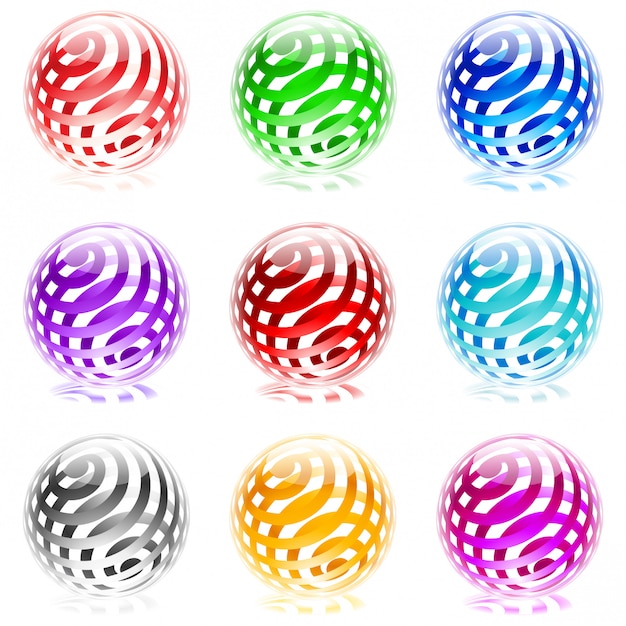 Vector glossy spheres