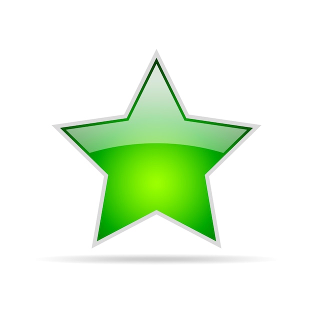 Premium Vector | Glossy star icon vector illustration