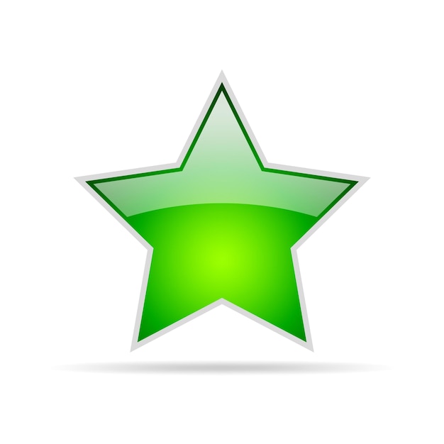 Vector glossy star icon vector illustration