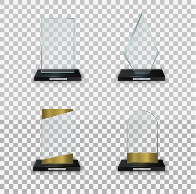 Glossy transparent prize for award illustration