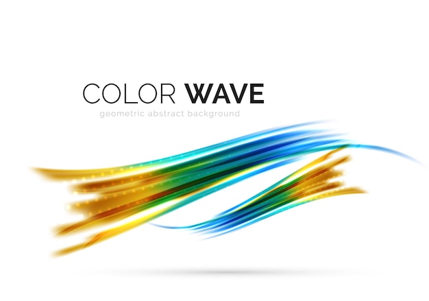 Glossy wave isolated on white background