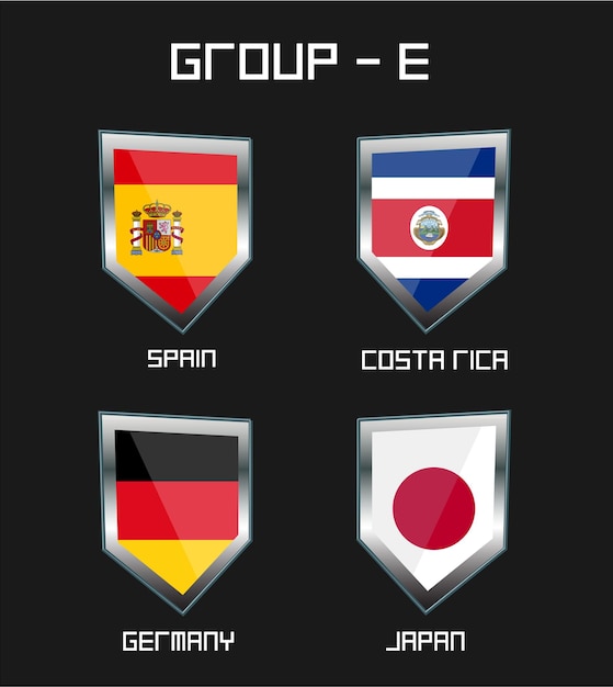 Glossy World Cup Country Flags